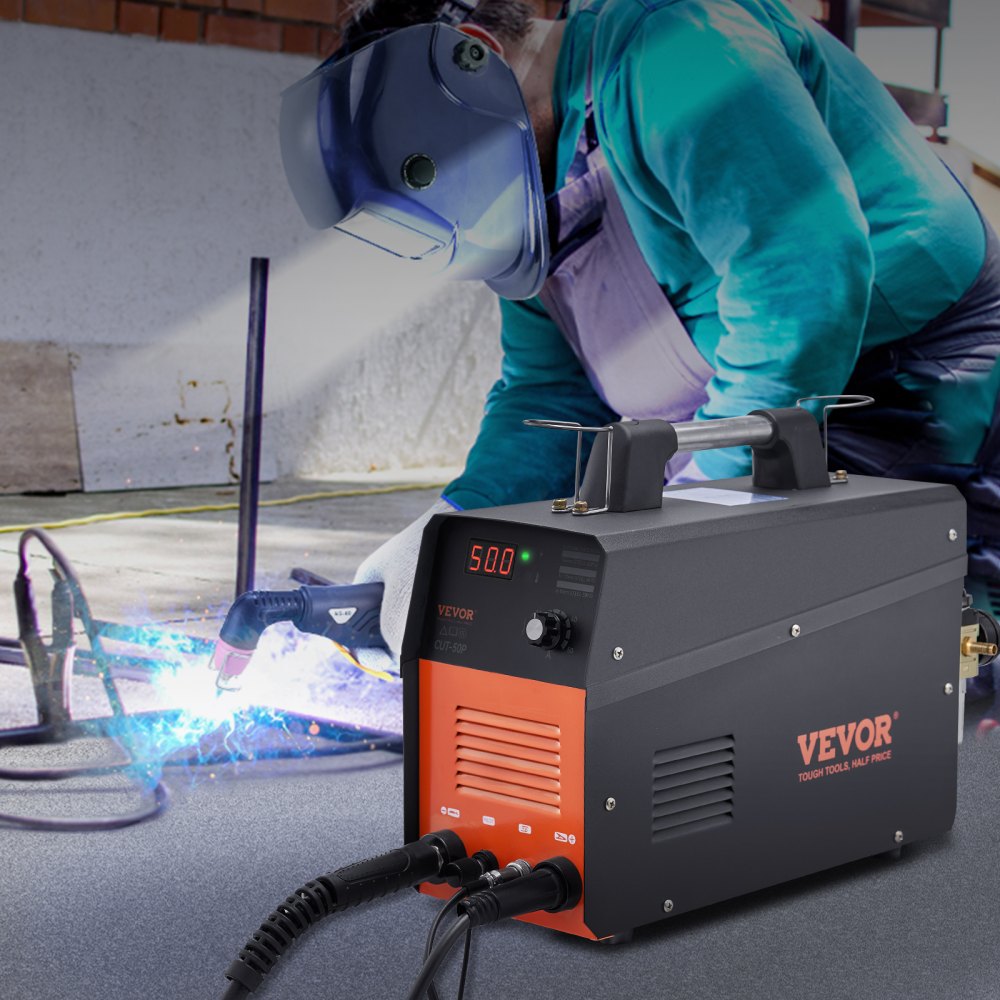 VV-PC-CUT50P - Compact Plasma Cutter with Non-Touch Arc for Metal Cutting