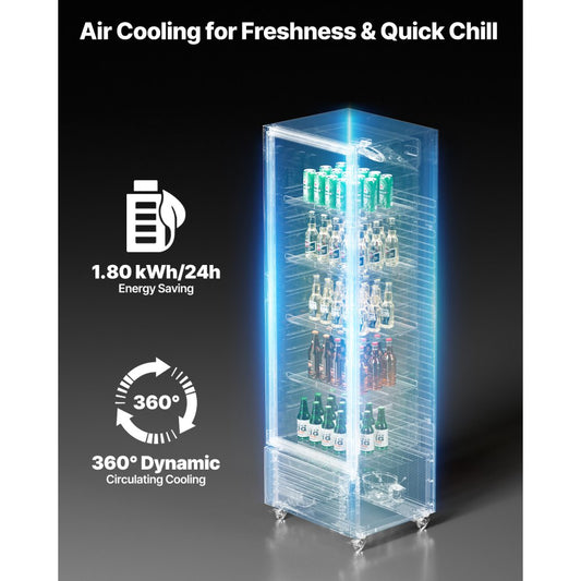 SC-330FB - 11.47 cu.ft Glass Door Beverage Fridge with LED Lighting