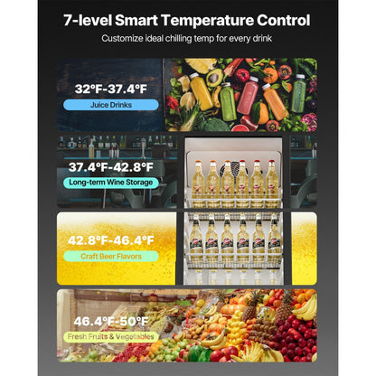 SC-330FB - 11.47 cu.ft Glass Door Beverage Fridge with LED Lighting