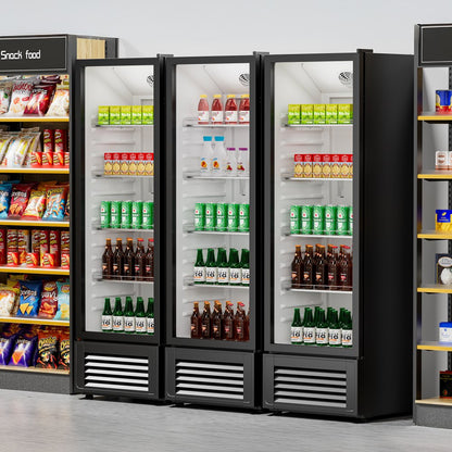 SC-330FB - 11.47 cu.ft Glass Door Beverage Fridge with LED Lighting