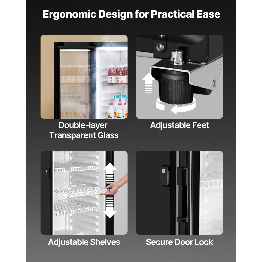 XLS-170W - Commercial 5.7 cu.ft Beverage Fridge with Glass Door & LED Lighting
