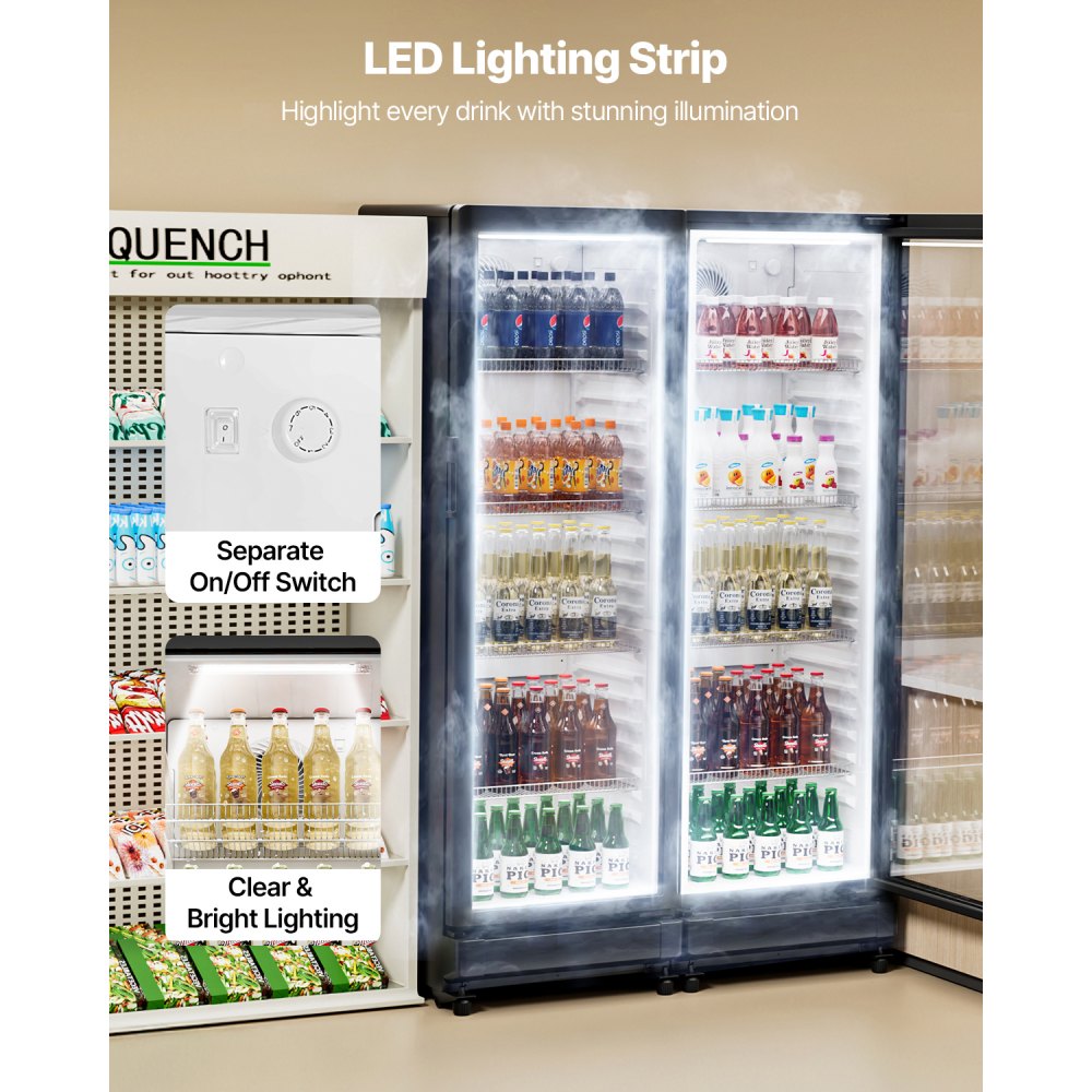 XLS-240W - 8.1 cu.ft Glass Door Beverage Cooler with Adjustable Shelves