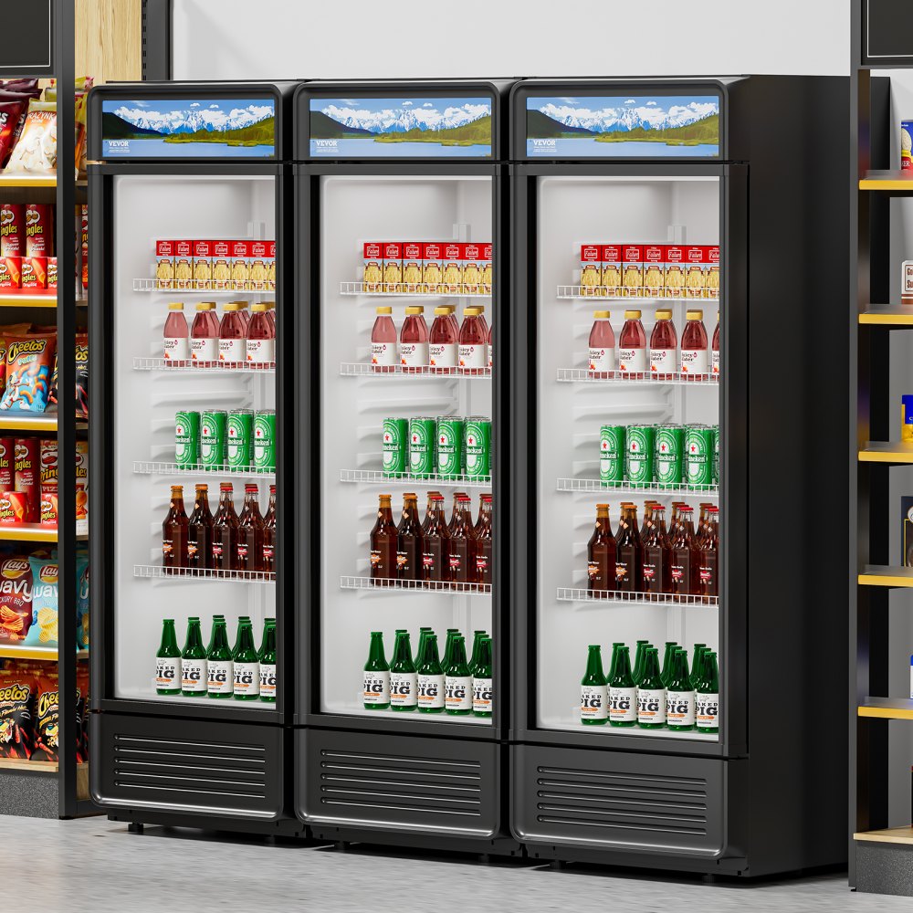 XLS-365WG - 12.2 cu.ft Glass Door Merchandiser Refrigerator with 5 Shelves