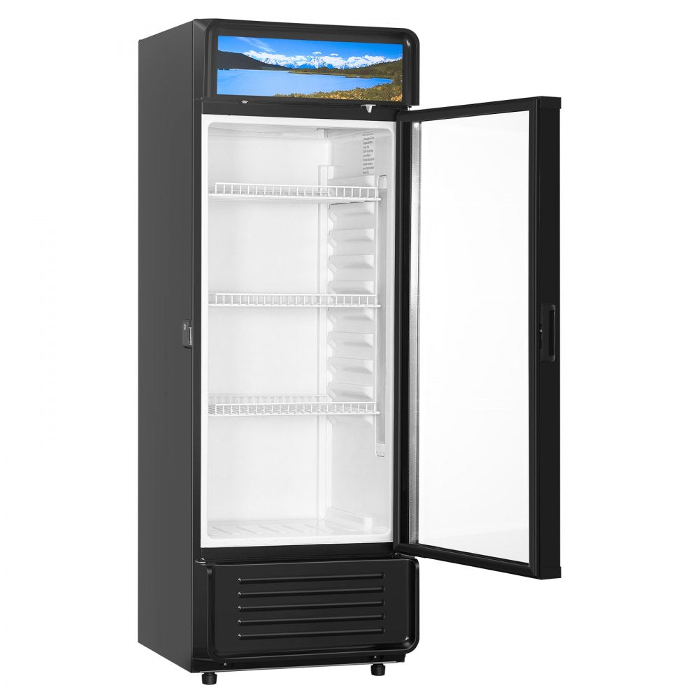 XLS-215WG - 6.9-cu.ft Glass Door Refrigerator for 168 Drinks, 3 Shelves