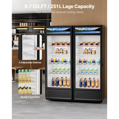 XLS-295WG - 9.7 cu.ft Glass Door Beverage Cooler with 4 Shelves