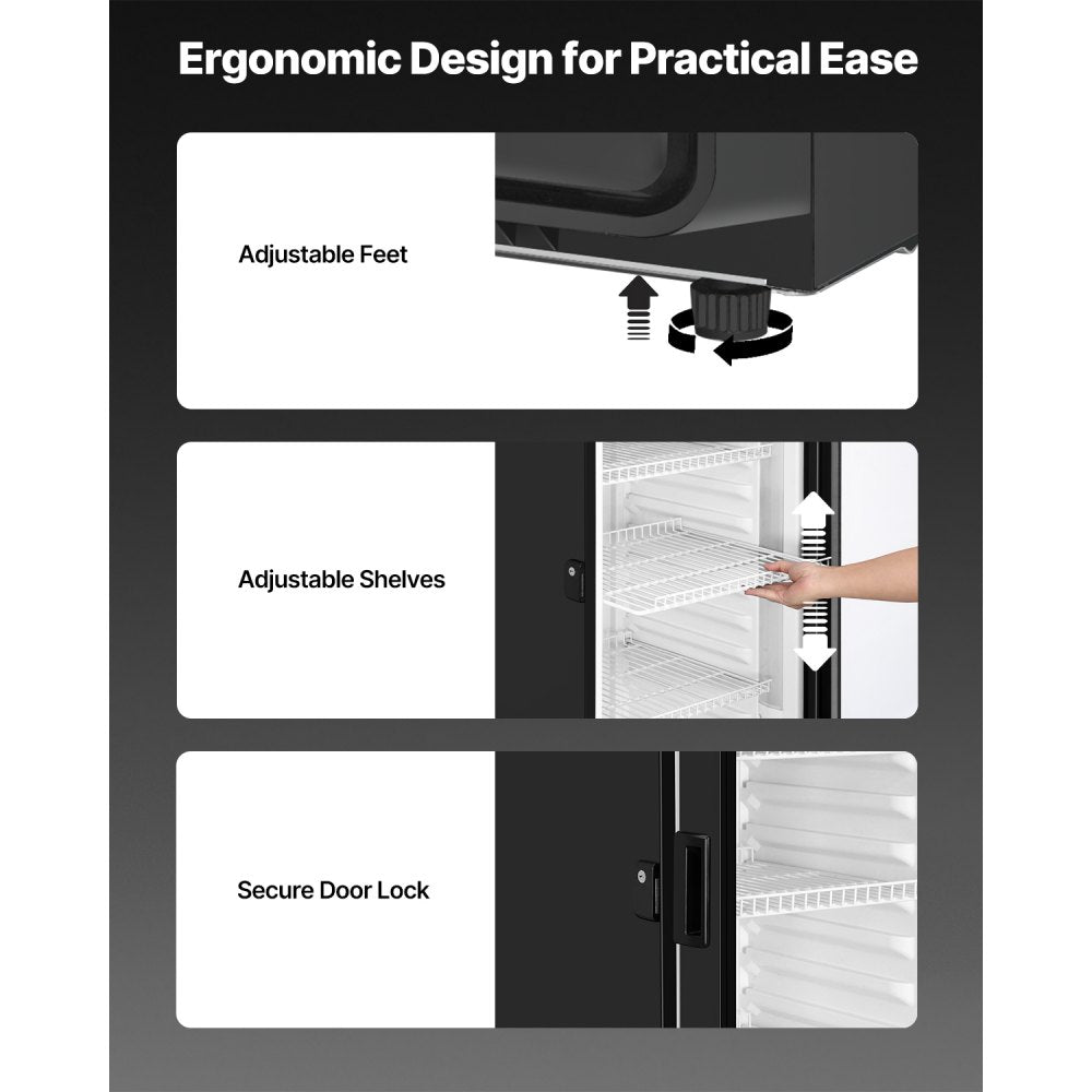 XLS-295WG - 9.7 cu.ft Glass Door Beverage Cooler with 4 Shelves