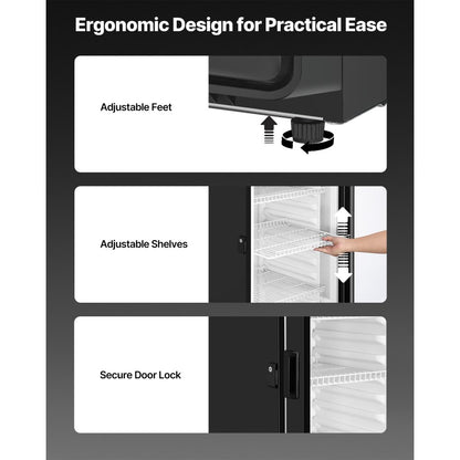 XLS-295WG - 9.7 cu.ft Glass Door Beverage Cooler with 4 Shelves
