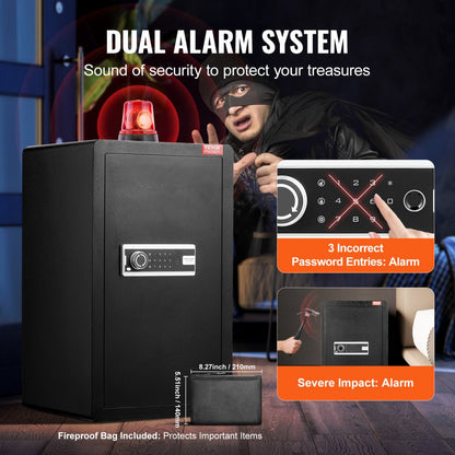 SS-700DZ - Durable 4.0 cu.ft Safe Box with Key Lock & LED Light