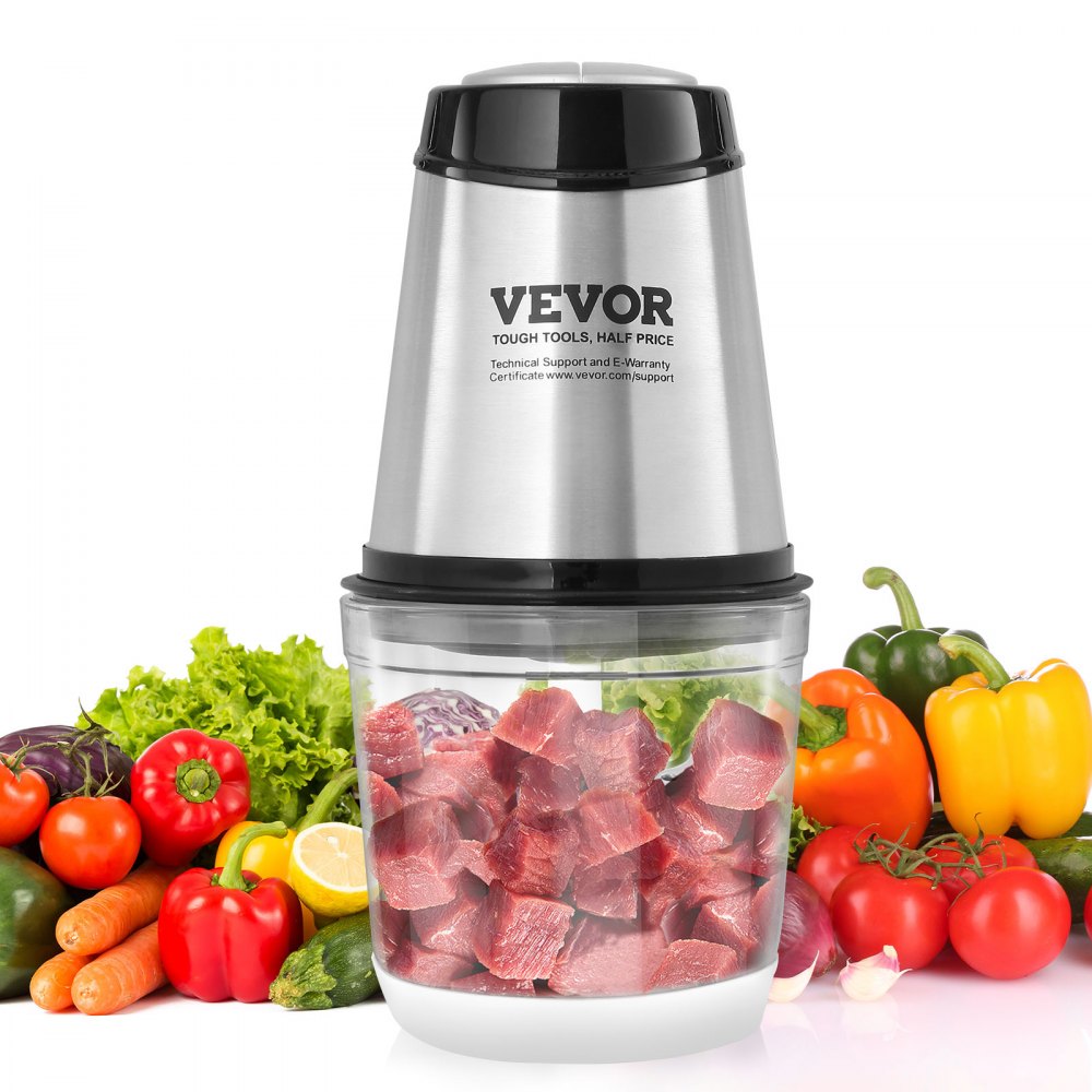 AMJ-215E - 400W Stainless Steel Food Processor with 2.5-Cup Capacity