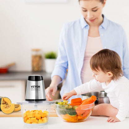 AMJ-215E - 400W Stainless Steel Meat Grinder & Food Processor 8" x 9"