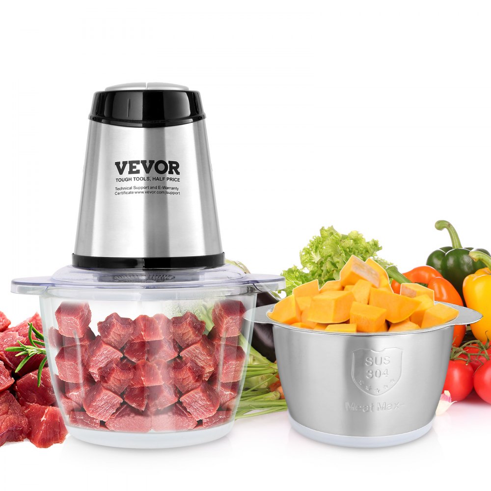 AMJ-215E - 400W Meat Grinder with Dual Bowls for Versatile Meal Prep