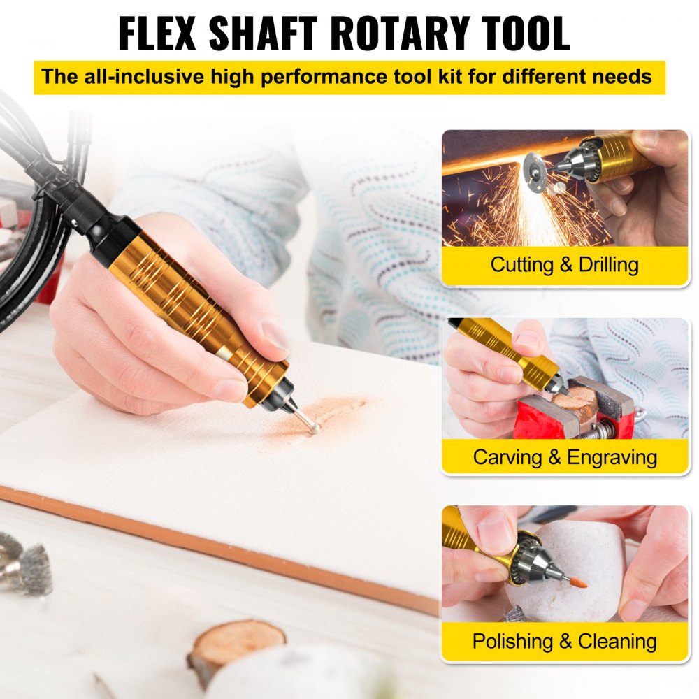 SR230W6MM - 230W Flex Shaft Grinder with Accessory Kit, 39.4 in Long