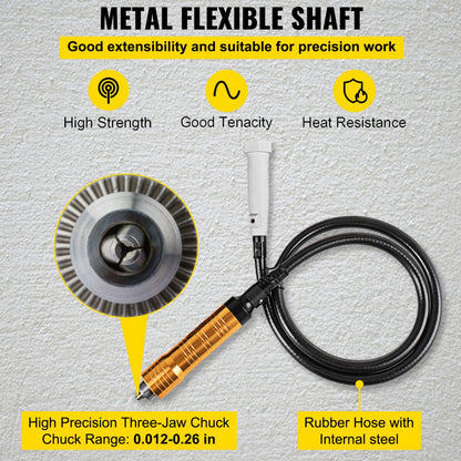 SR230W6MM - 230W Flex Shaft Grinder with Accessory Kit, 39.4 in Long
