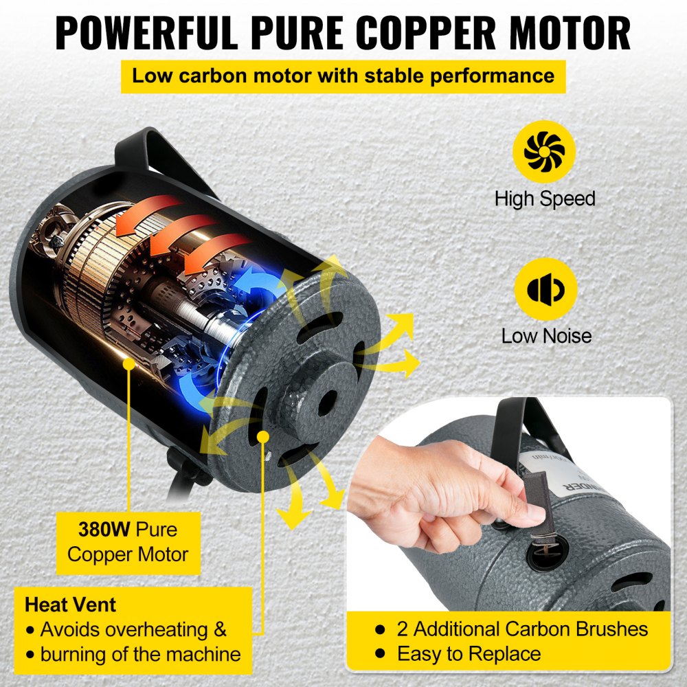 380W Flex Shaft Grinder - Versatile Rotary Tool with Foot Pedal Control