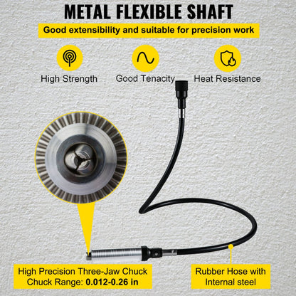 380W Flex Shaft Grinder - Versatile Rotary Tool with Foot Pedal Control