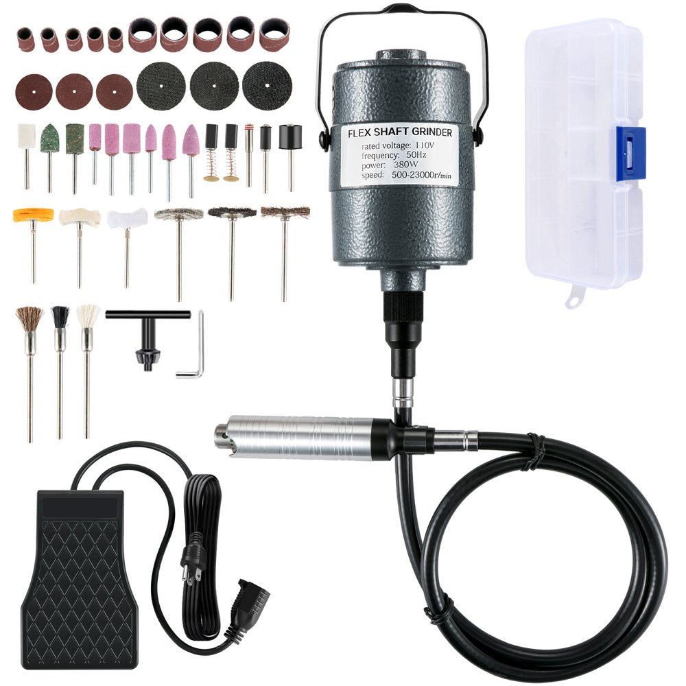 380W Flex Shaft Grinder - Versatile Rotary Tool with Foot Pedal Control