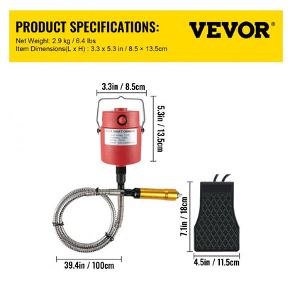 560W Flex Shaft Grinder - Versatile Tool for Grinding, Polishing & Sanding