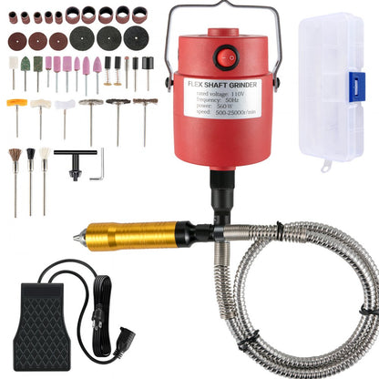 560W Flex Shaft Grinder - Versatile Tool for Grinding, Polishing & Sanding