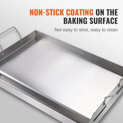 GP23 - 23.5"x16" Stainless Steel Griddle, Non-Stick, Easy Clean
