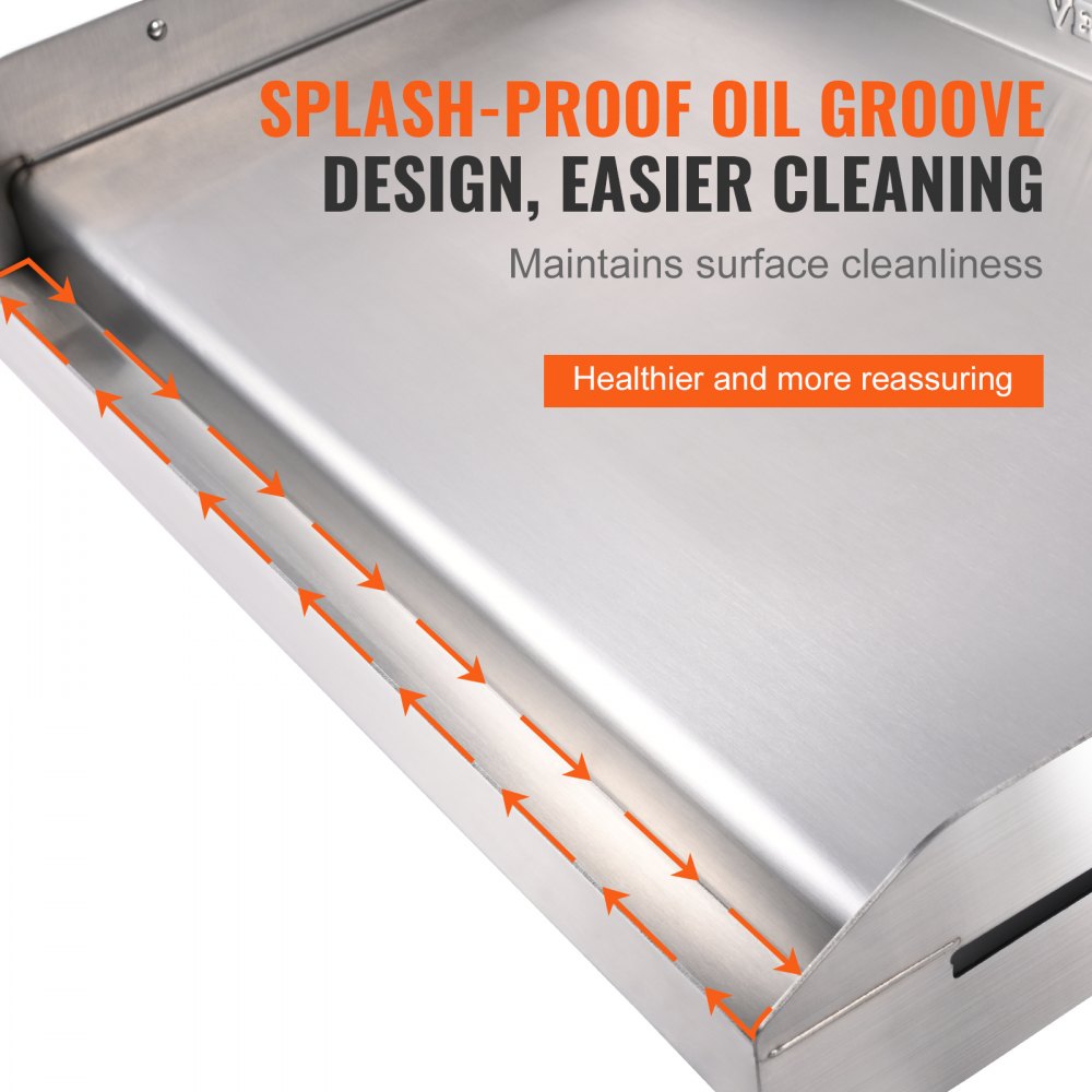 GP23 - 23.5"x16" Stainless Steel Griddle, Non-Stick, Easy Clean