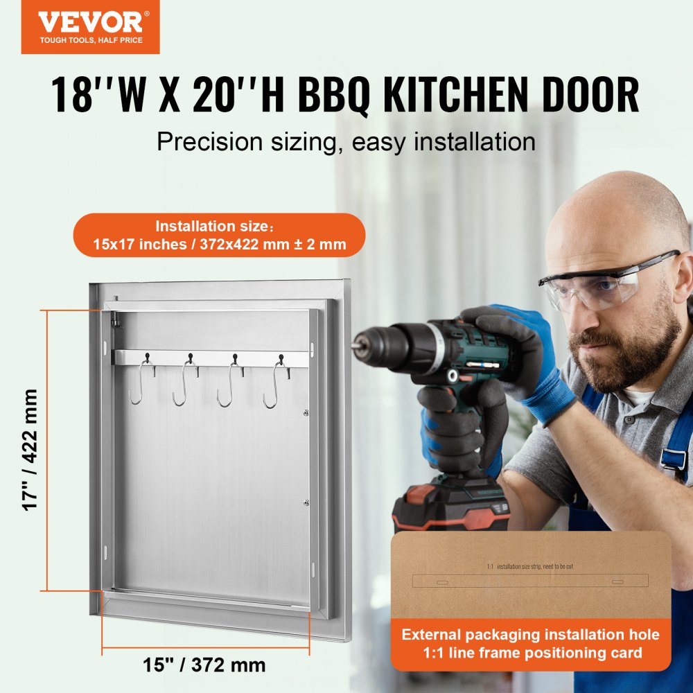 BH-002 - 16x22 Inch VEVOR Durable Access Door for Outdoor Kitchens