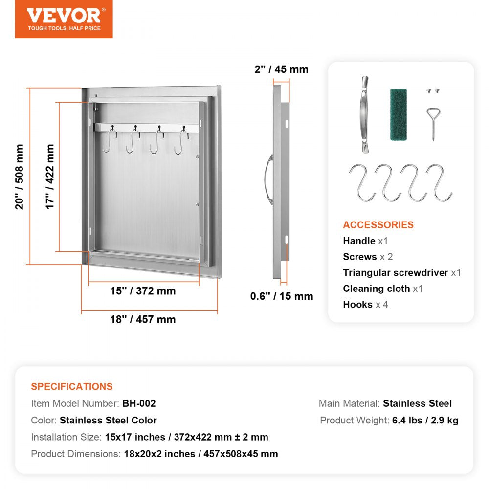 BH-002 - 16x22 Inch VEVOR Durable Access Door for Outdoor Kitchens