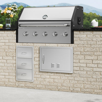 B021D - 24"x17" Stainless Steel BBQ Access Door for Outdoor Kitchens