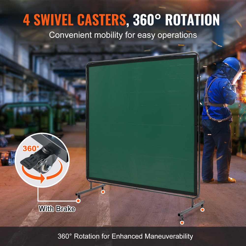 XU-2310 - 6' x 6' Green Welding Screen for Optimal Safety
