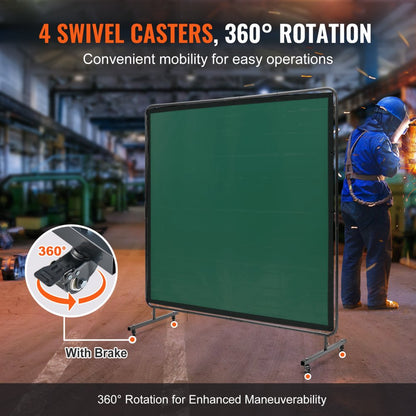 XU-2310 - 6' x 6' Green Welding Screen for Optimal Safety