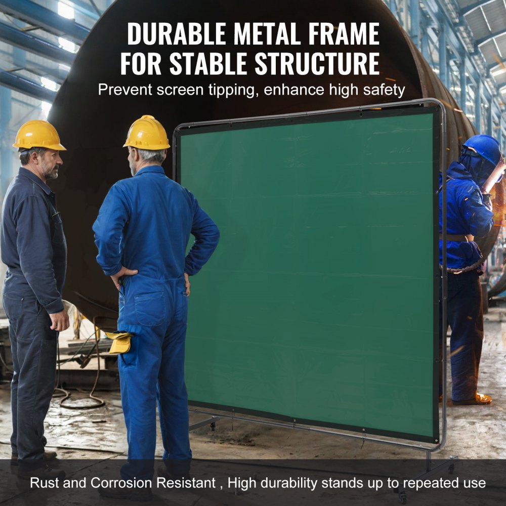 XU-2310 - 6' x 6' Green Welding Screen for Optimal Safety