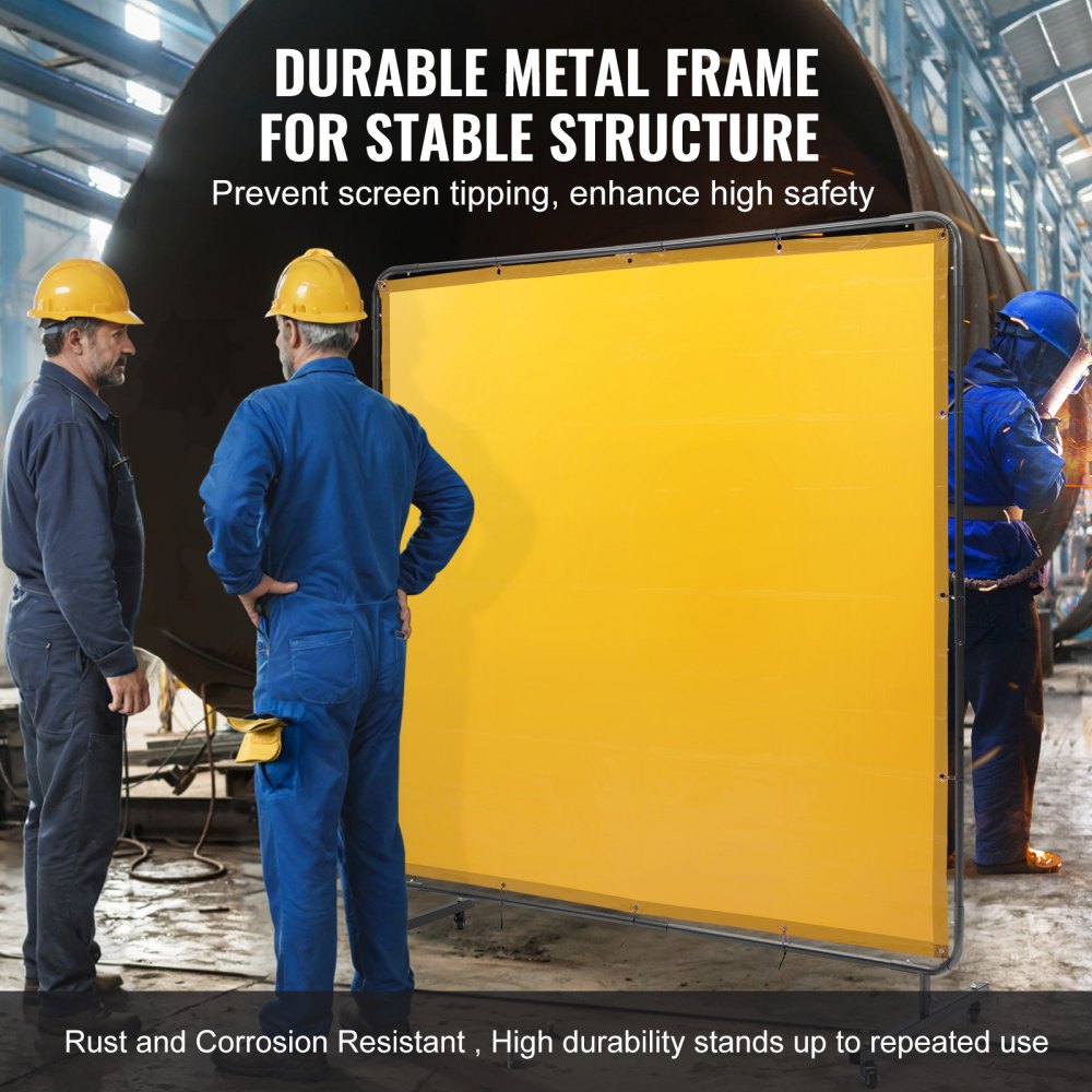 XU-2309 - 6' x 6' Flame-Resistant Welding Screen for Safe Workspaces