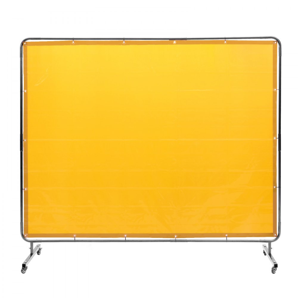 XU-2312 - 6' x 8' Yellow Welding Screen with Durable Frame
