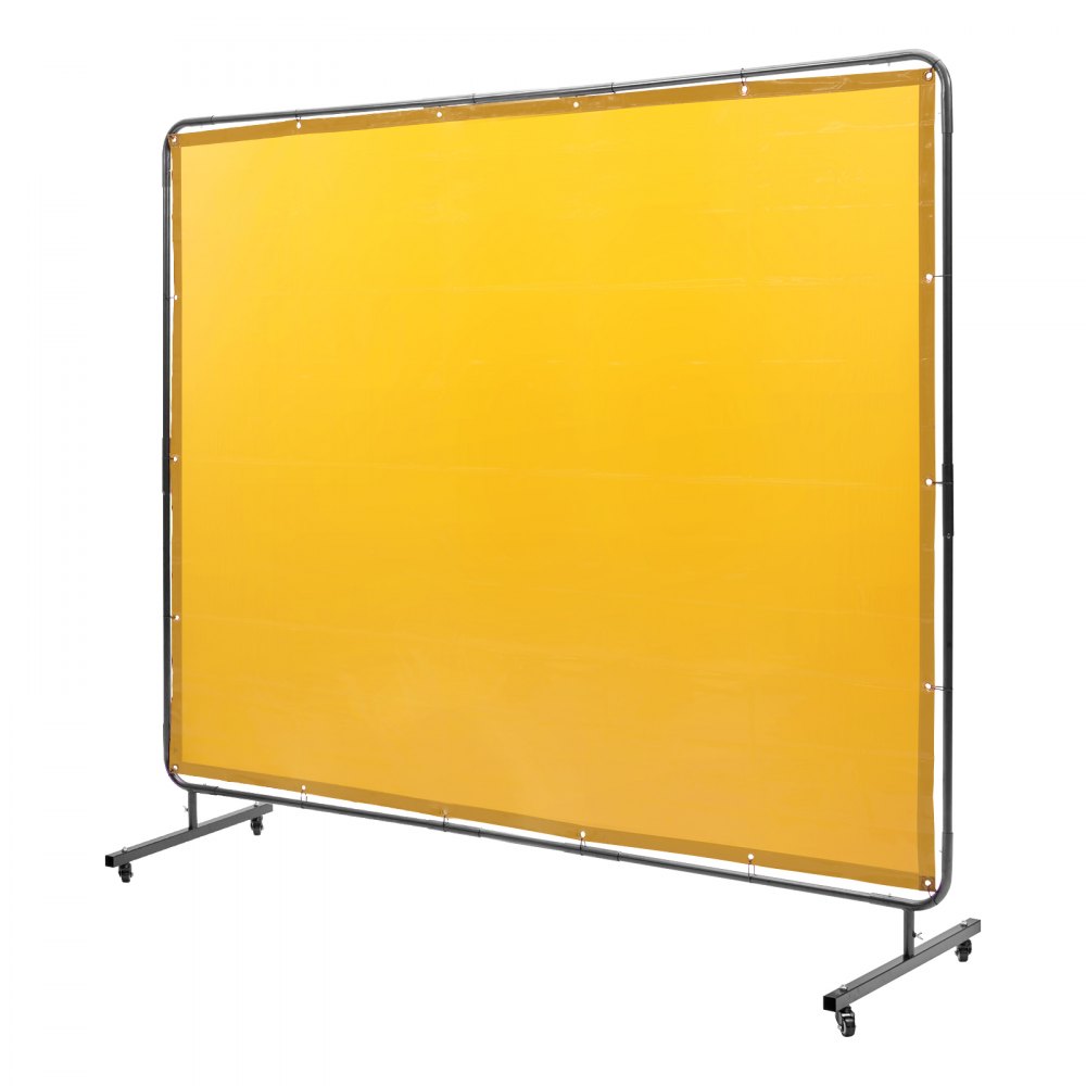 XU-2312 - 6' x 8' Yellow Welding Screen with Durable Frame