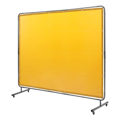 XU-2312 - 6' x 8' Yellow Welding Screen with Durable Frame