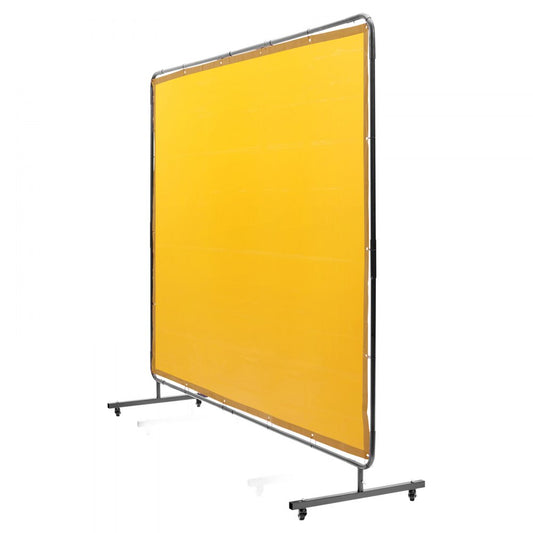 XU-2312 - 6' x 8' Yellow Welding Screen with Durable Frame