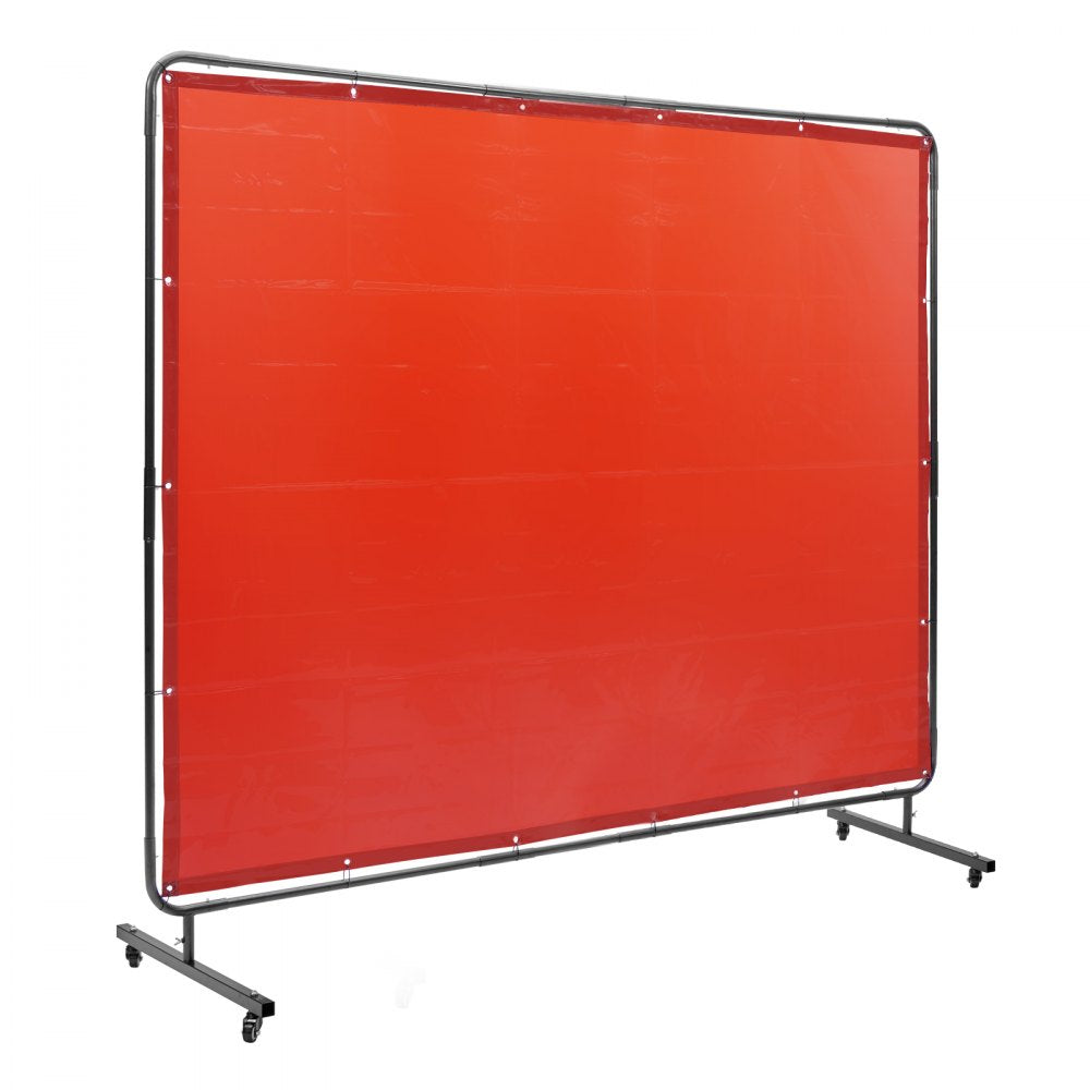 XU-2311 - 6' x 8' Flame-Resistant Welding Screen with Wheels