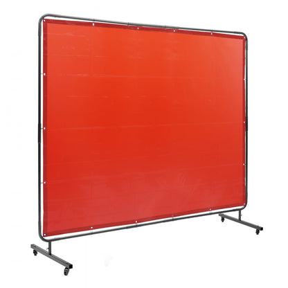 XU-2311 - 6' x 8' Flame-Resistant Welding Screen with Wheels