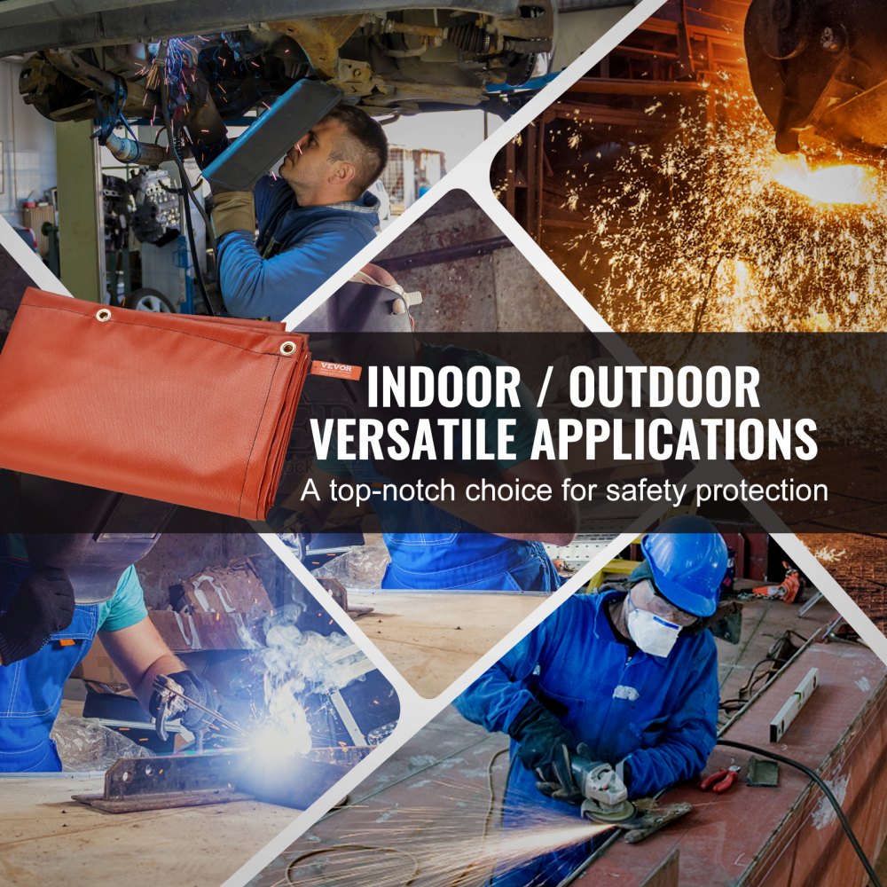 XU-2319 - 6' x 8' Flame-Resistant Welding Screen with Metal Frame