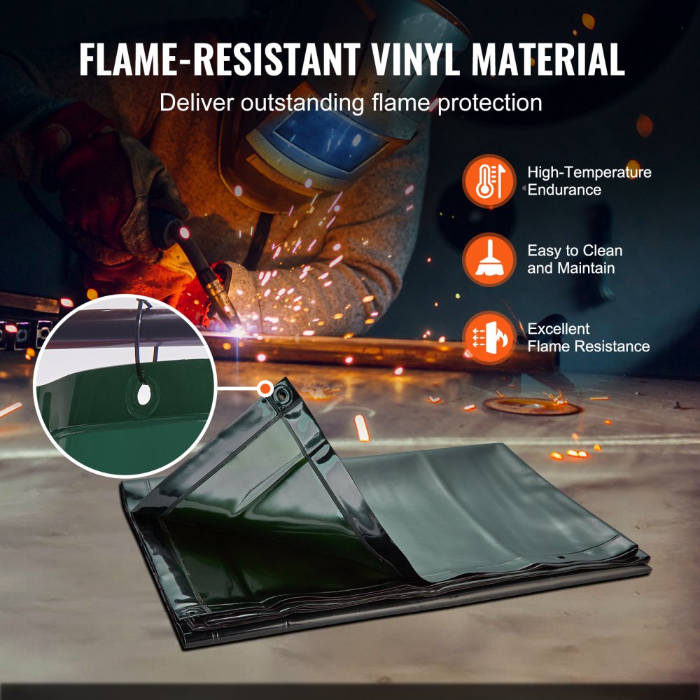 XU-2313 - 6' x 8' Mobile Welding Screen with UV Protection