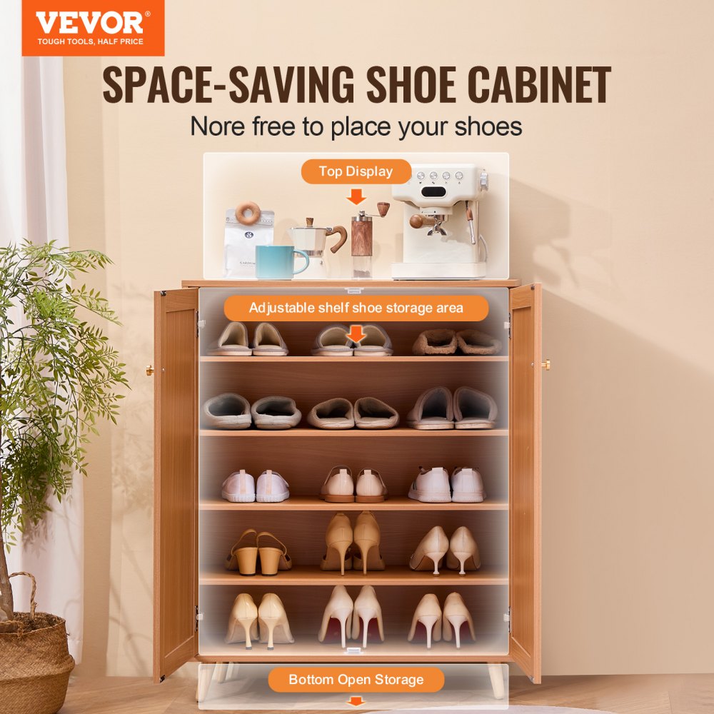 KLSC-01 - VEVOR 15mm Rattan Shoe Cabinet for Entryway Organization