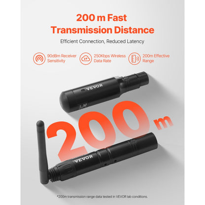 TS-WDMX01A-7D-B - 656ft DMX Wireless Transmitter with 8hr Battery Life