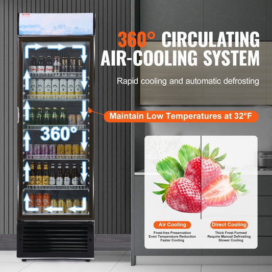 XLS-450WG - 14.8 Cu.Ft Glass-Door Fridge with 5 Shelves