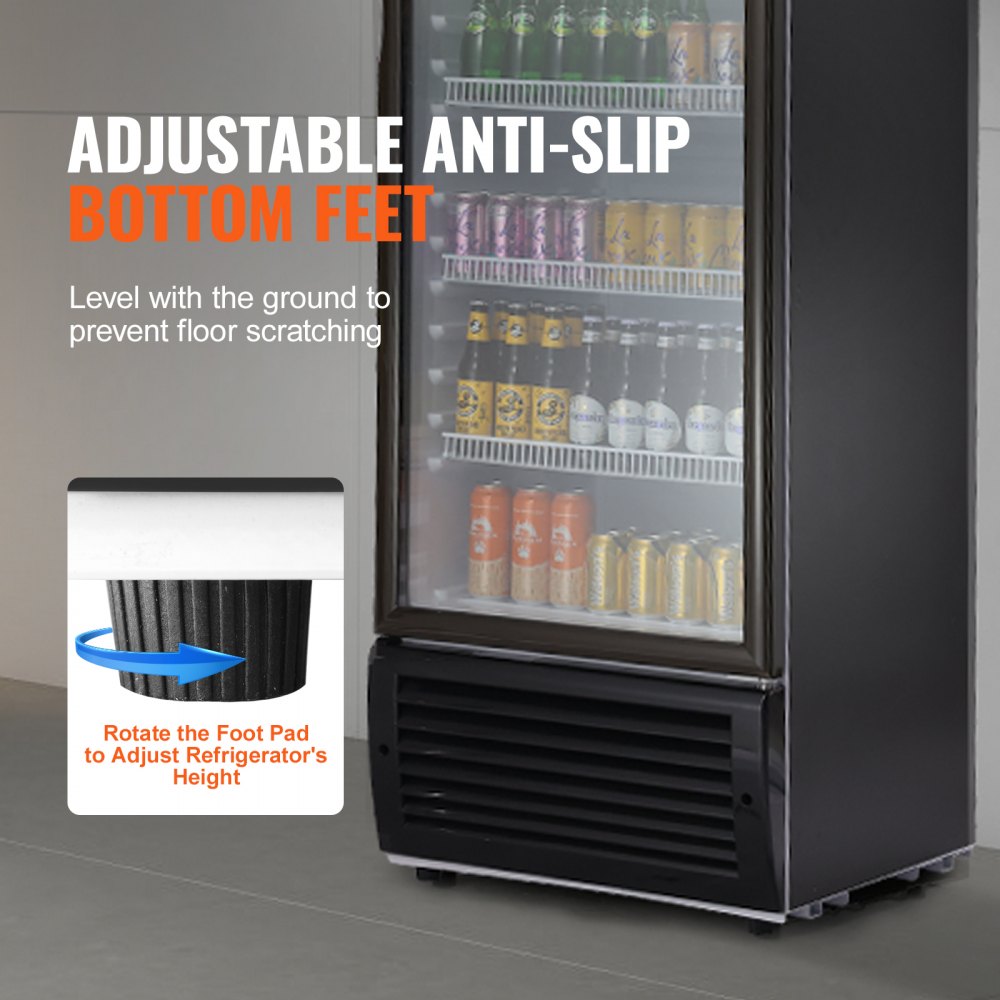 XLS-450WG - 14.8 Cu.Ft Glass-Door Fridge with 5 Shelves