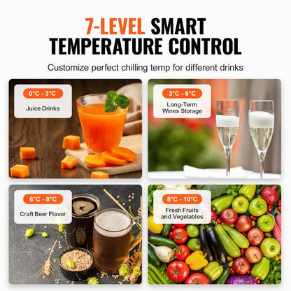 XLS-215WG - 6.8 Cu.Ft VEVOR Glass Door Cooler for Beverages & Snacks