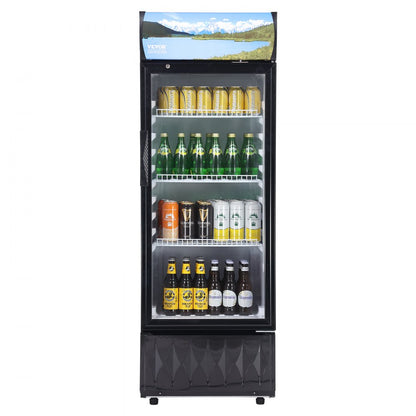 XLS-215WG - 6.8 Cu.Ft VEVOR Glass Door Cooler for Beverages & Snacks