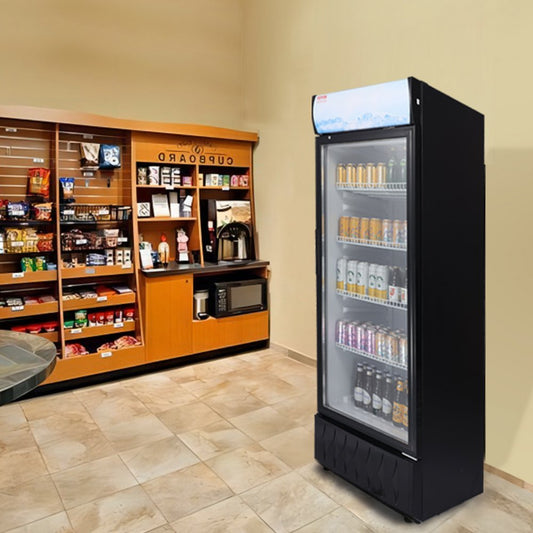 XLS-295WG - 9.7 Cu.Ft VEVOR Glass Door Commercial Refrigerator with Adjustable Shelves