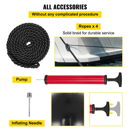 10" x 28" Boat Fender - Durable Ribbed Vinyl Bumper Pack of 4