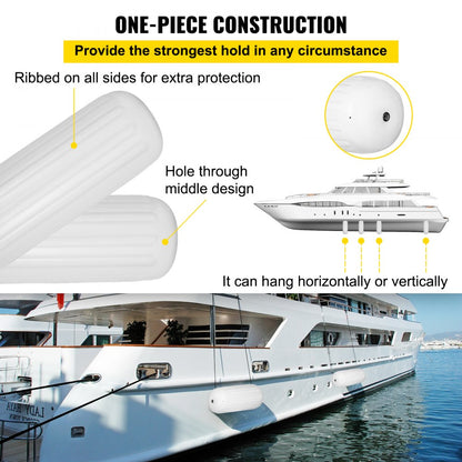 10" x 28" Boat Fender - Durable 4PCS Marine Bumpers for Vessel Protection