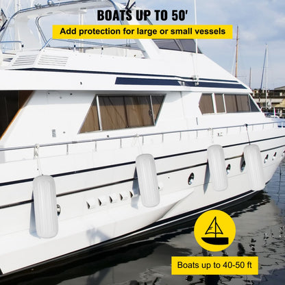 10" x 28" Boat Fender - Durable 4PCS Marine Bumpers for Vessel Protection