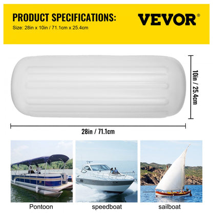 10" x 28" Boat Fender - Durable 4PCS Marine Bumpers for Vessel Protection